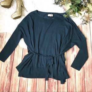 NWT Lou & Grey Blue Drawstring Tunic Sweater Med